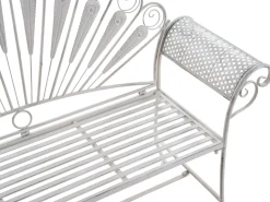 Panchina da giardino PAVIA 146 cm Metallo Bianco sporco