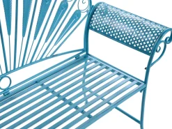 Panchina da giardino PAVIA 146 cm Metallo Blu