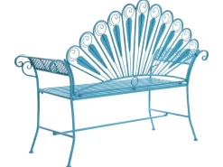 Panchina da giardino PAVIA 146 cm Metallo Blu
