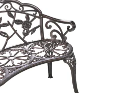 Panchina da giardino PIURA 88 cm Metallo Marrone scuro