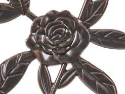 Panchina da giardino PIURA 88 cm Metallo Marrone scuro