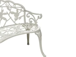 Panchina da giardino PIURA 88 cm Metallo Bianco