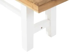 Panchina da giardino SCANIA 140 cm Legno d'acacia Bianco