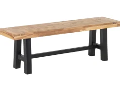 Panchina da giardino SCANIA 140 cm Legno d'acacia Nero
