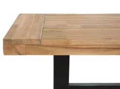Panchina da giardino SCANIA 140 cm Legno d'acacia Nero