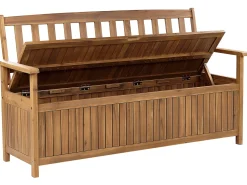 Panchina da giardino SOVANA 160 cm con contenitore Legno d'acacia Marrone