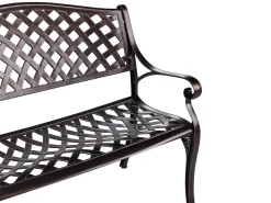 Panchina da giardino STAGGIA 104 cm Metallo Marrone