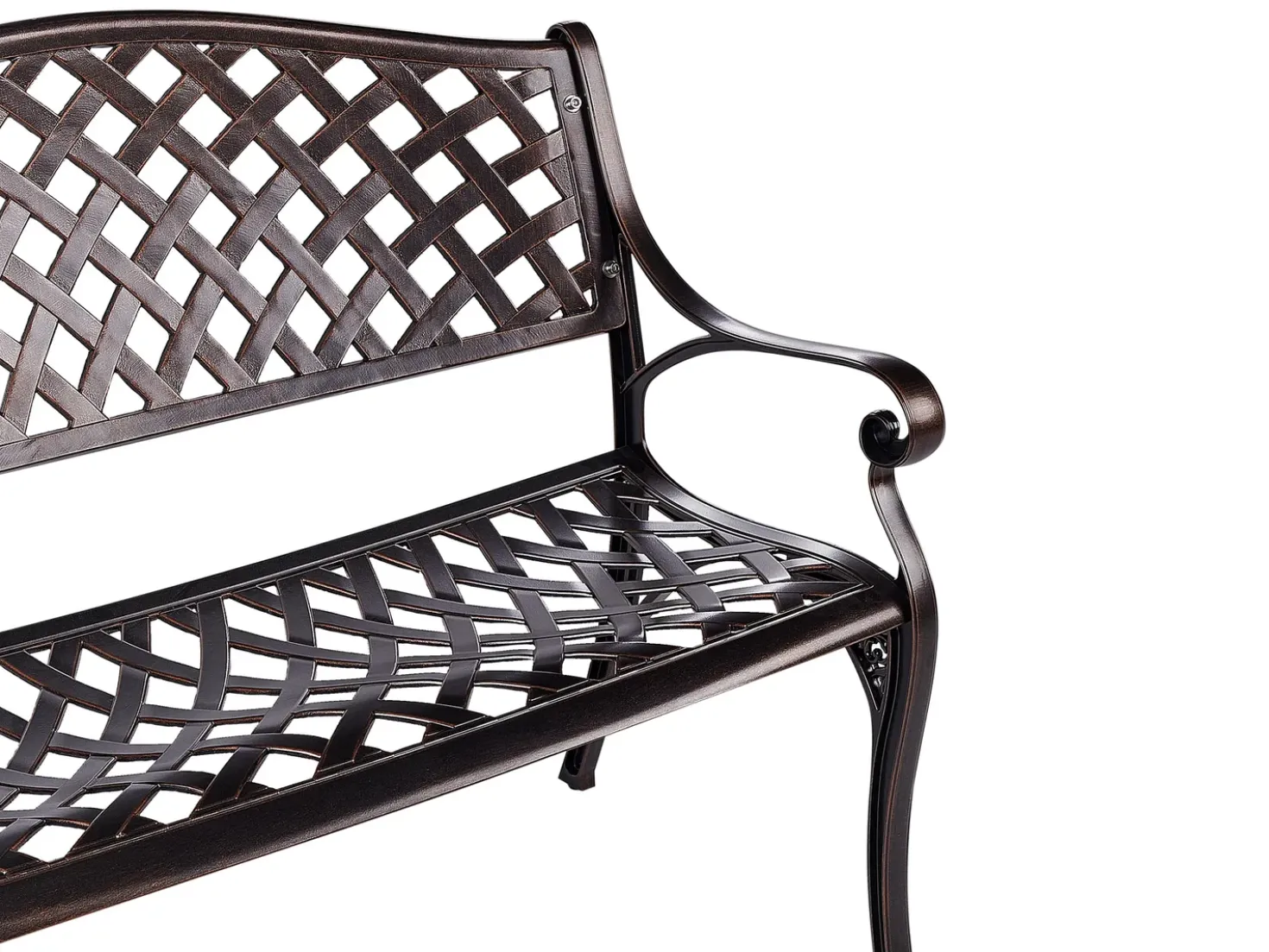 Panchina da giardino STAGGIA 104 cm Metallo Marrone