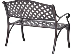 Panchina da giardino STAGGIA 104 cm Metallo Marrone