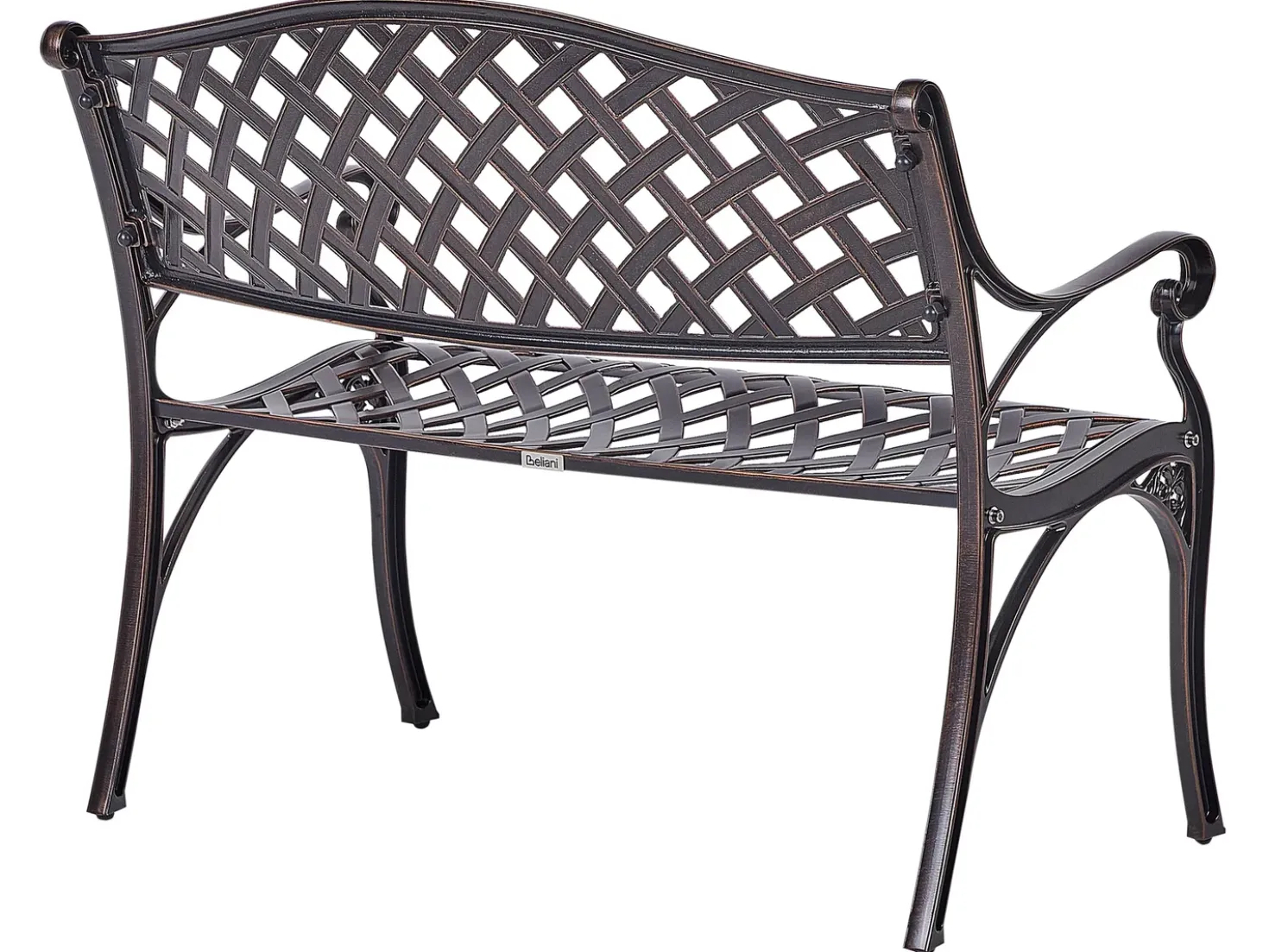 Panchina da giardino STAGGIA 104 cm Metallo Marrone