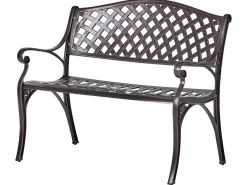Panchina da giardino STAGGIA 104 cm Metallo Marrone