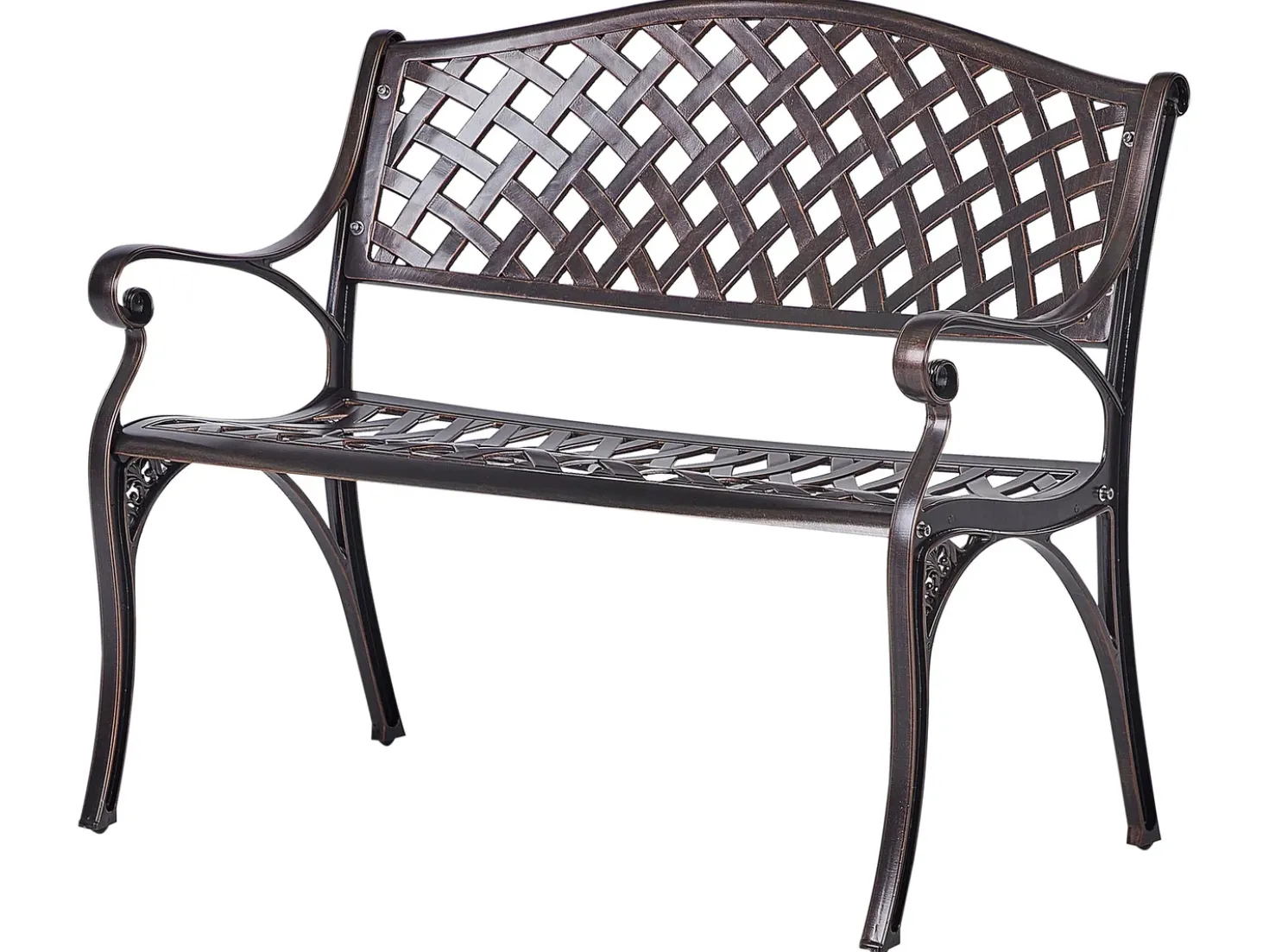 Panchina da giardino STAGGIA 104 cm Metallo Marrone