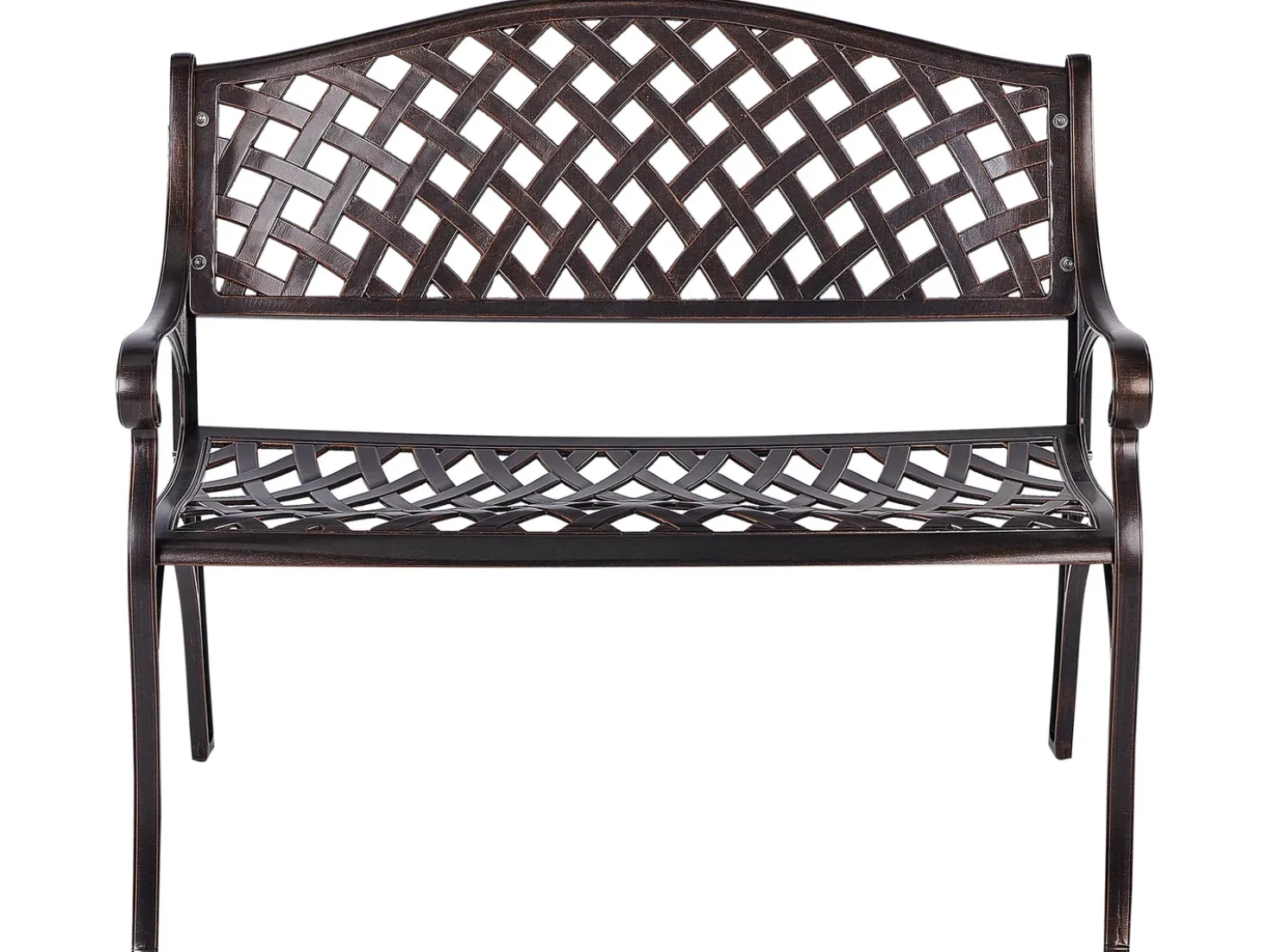 Panchina da giardino STAGGIA 104 cm Metallo Marrone