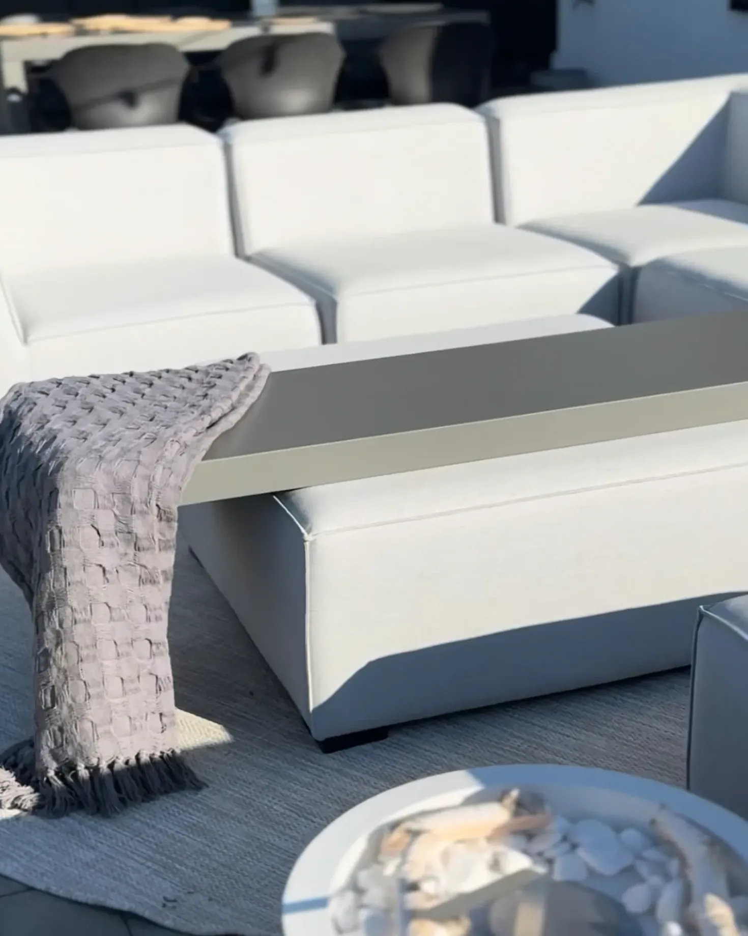 Panchina da giardino TARANTO 150 cm Cemento Grigio