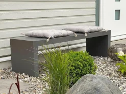 Panchina da giardino TARANTO 150 cm Cemento Grigio