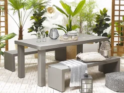 Panchina da giardino TARANTO 150 cm Cemento Grigio