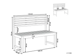Panchina da giardino TREIA 110 cm Legno d'acacia Marrone