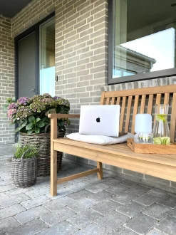 Panchina da giardino VIVARA 160 cm Legno di acacia certificato Marrone chiaro