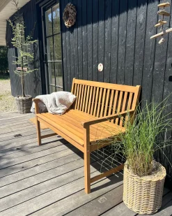 Panchina da giardino VIVARA 120 cm Legno di acacia certificato Marrone chiaro