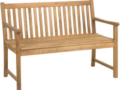 Panchina da giardino VIVARA 120 cm Legno di acacia certificato Marrone chiaro