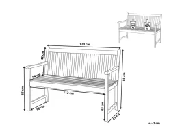Panchina da giardino VIVARA 120 cm Legno di acacia certificato Marrone chiaro