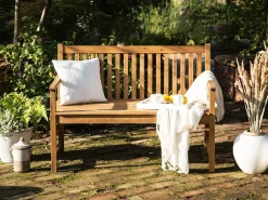 Panchina da giardino VIVARA 120 cm Legno di acacia certificato Marrone chiaro