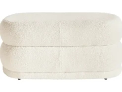 Panchina ELLENDALE Bouclé Bianco sporco