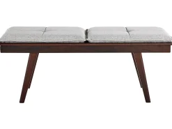 Panchina EXTON Tessuto Marrone scuro/Grigio