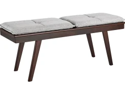 Panchina EXTON Tessuto Marrone scuro/Grigio