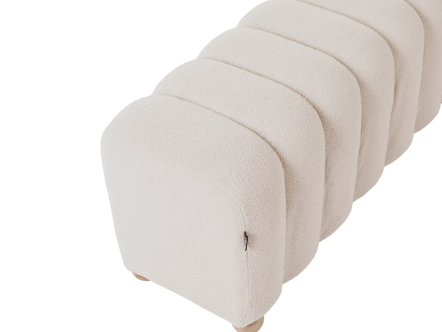 Panchina IDYLLWILD Bouclé Bianco sporco