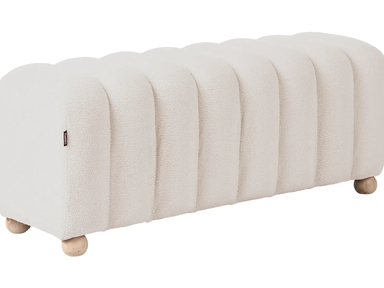 Panchina IDYLLWILD Bouclé Bianco sporco