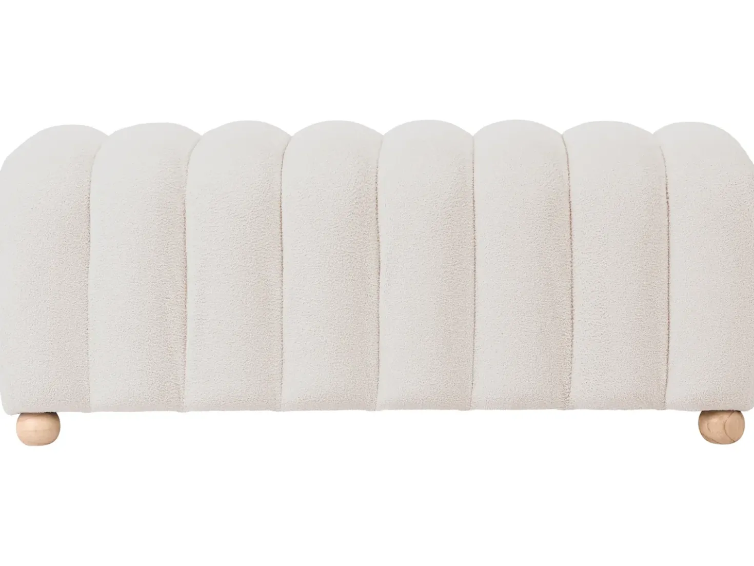 Panchina IDYLLWILD Bouclé Bianco sporco