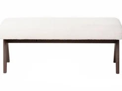Panchina TAMRE Bouclé Bianco sporco/Marrone scuro