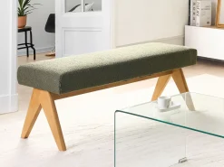 Panchina TAMRE Bouclé Verde/Marrone chiaro