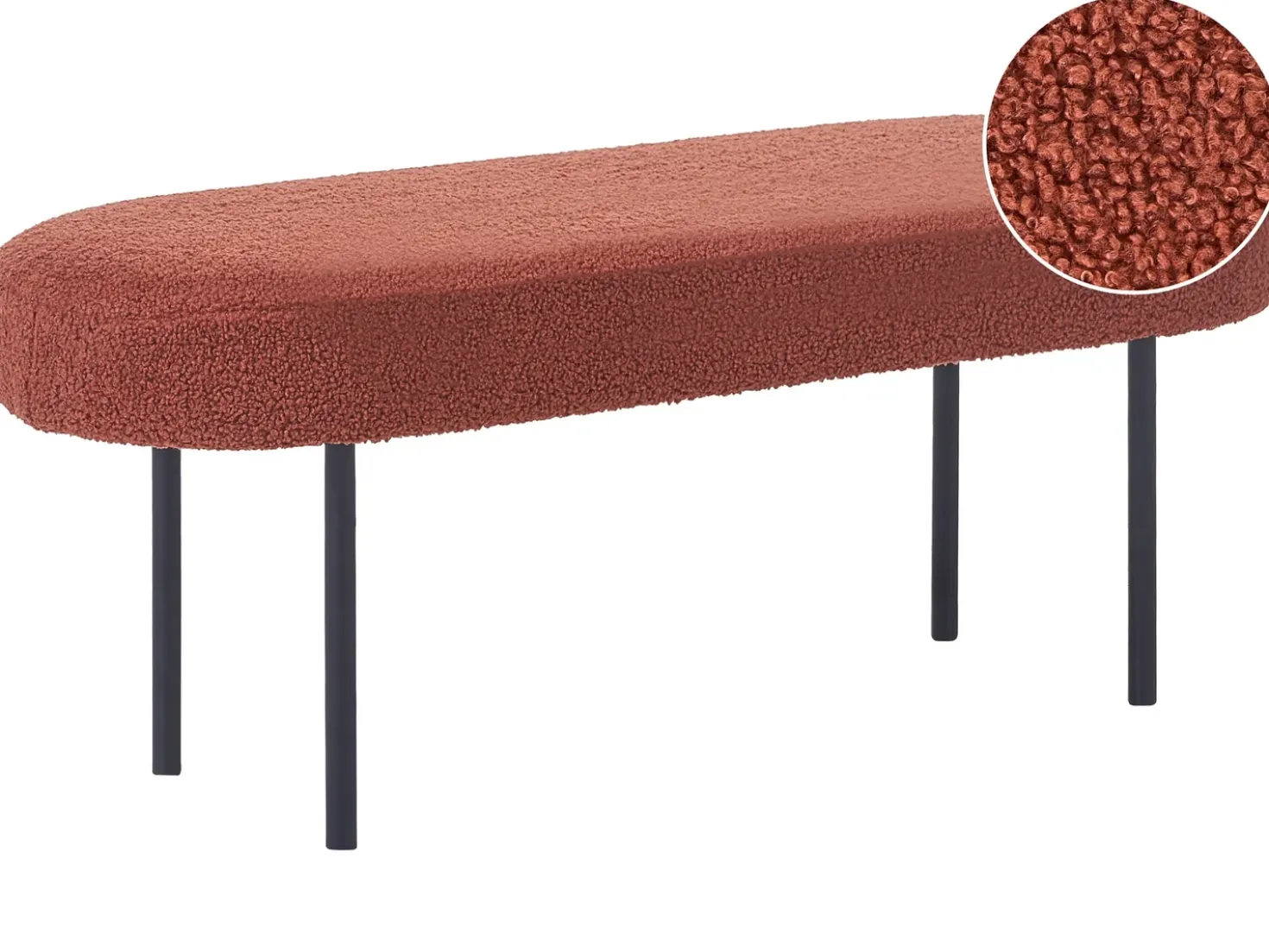 Panchina WOLFEBORO Bouclé Marrone dorato