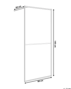 Parete doccia ACULEO 90 x 195 cm Nero