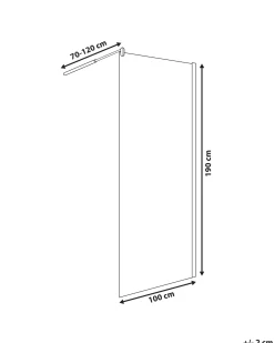 Parete doccia AHAUS 100 x 190 cm Nero