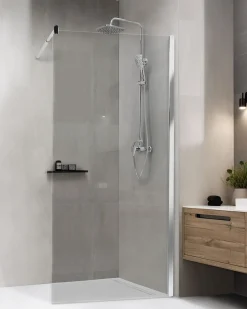 Parete doccia AHAUS 100 x 190 cm Argento