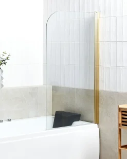 Parete doccia per vasca LAPAN 140 x 80 cm Oro