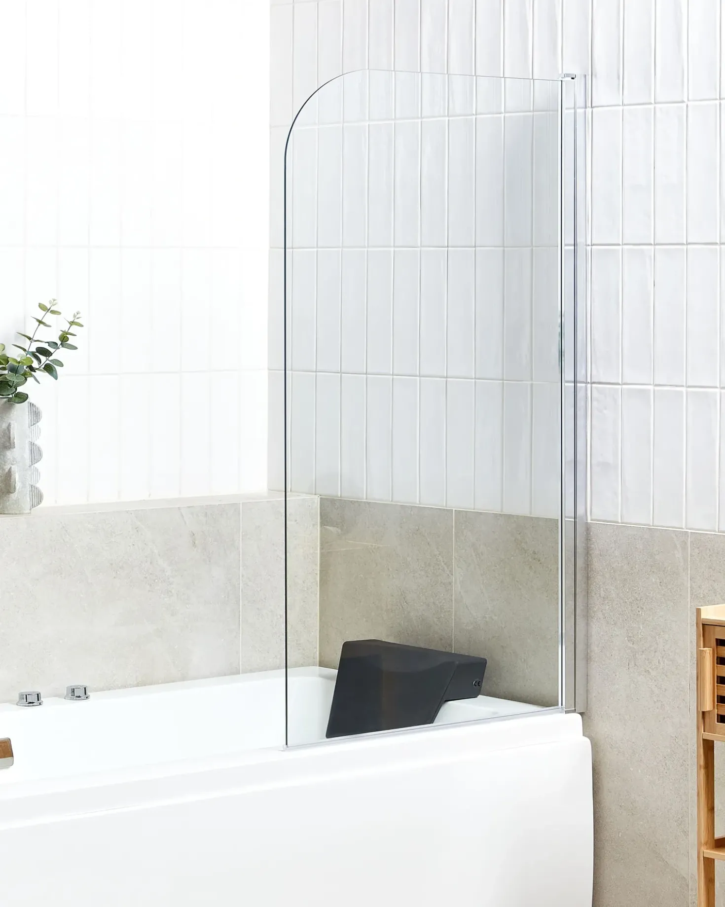 Parete doccia per vasca LAPAN 140 x 80 cm Argento