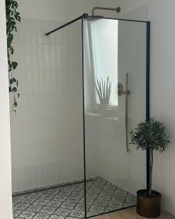 Parete doccia WASPAM II 100 x 190 cm Nero