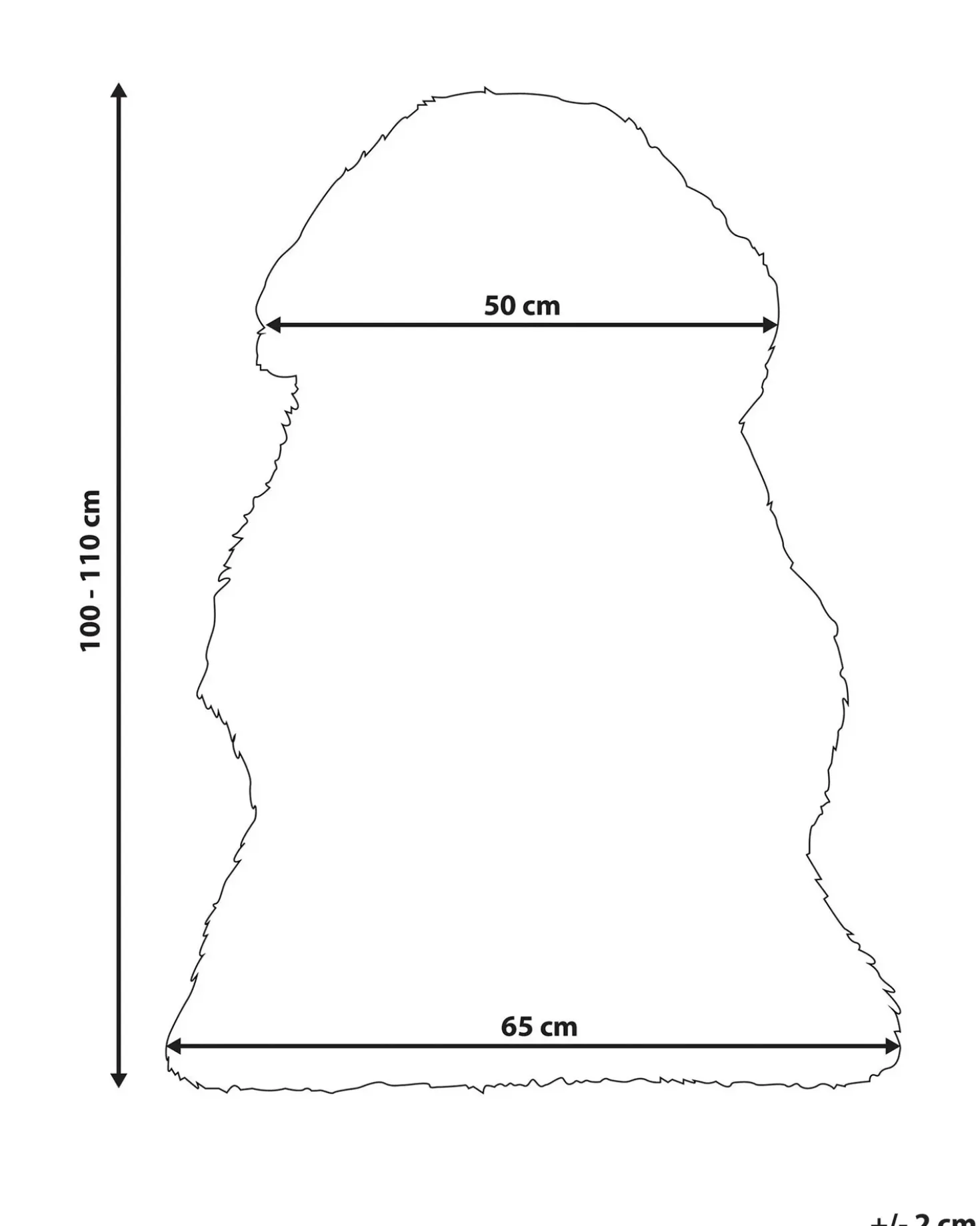 Pelle di Pecora ULURU Bordeaux 65 x 110 cm