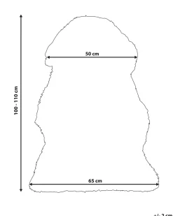 Pelle di Pecora ULURU Grigio scuro 65 x 110 cm