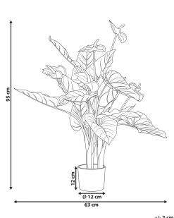 Pianta artificiale ANTHURIUM 95 cm Verde