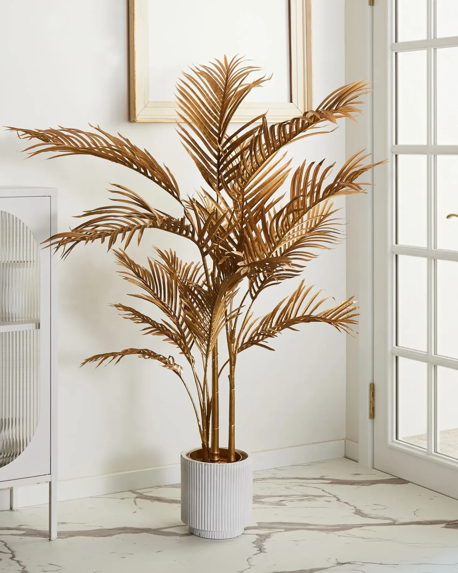Pianta artificiale ARECA PALM 160 cm Oro