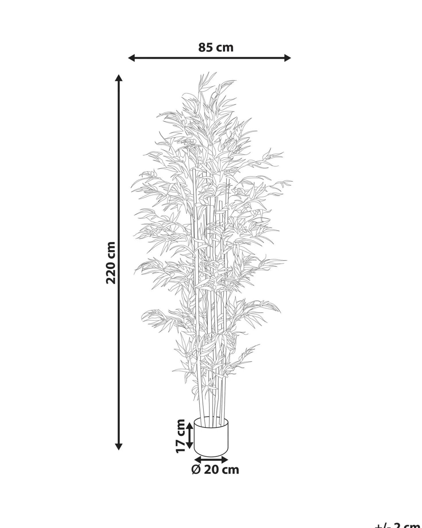 Pianta artificiale BAMBOO 220 cm Verde
