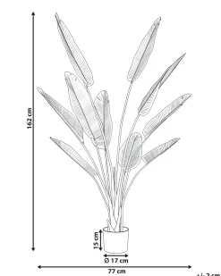 Pianta artificiale BANANA TREE 162 cm Oro