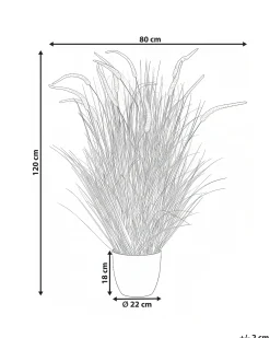 Pianta artificiale BRISTLEGRASS 120 cm Arancione