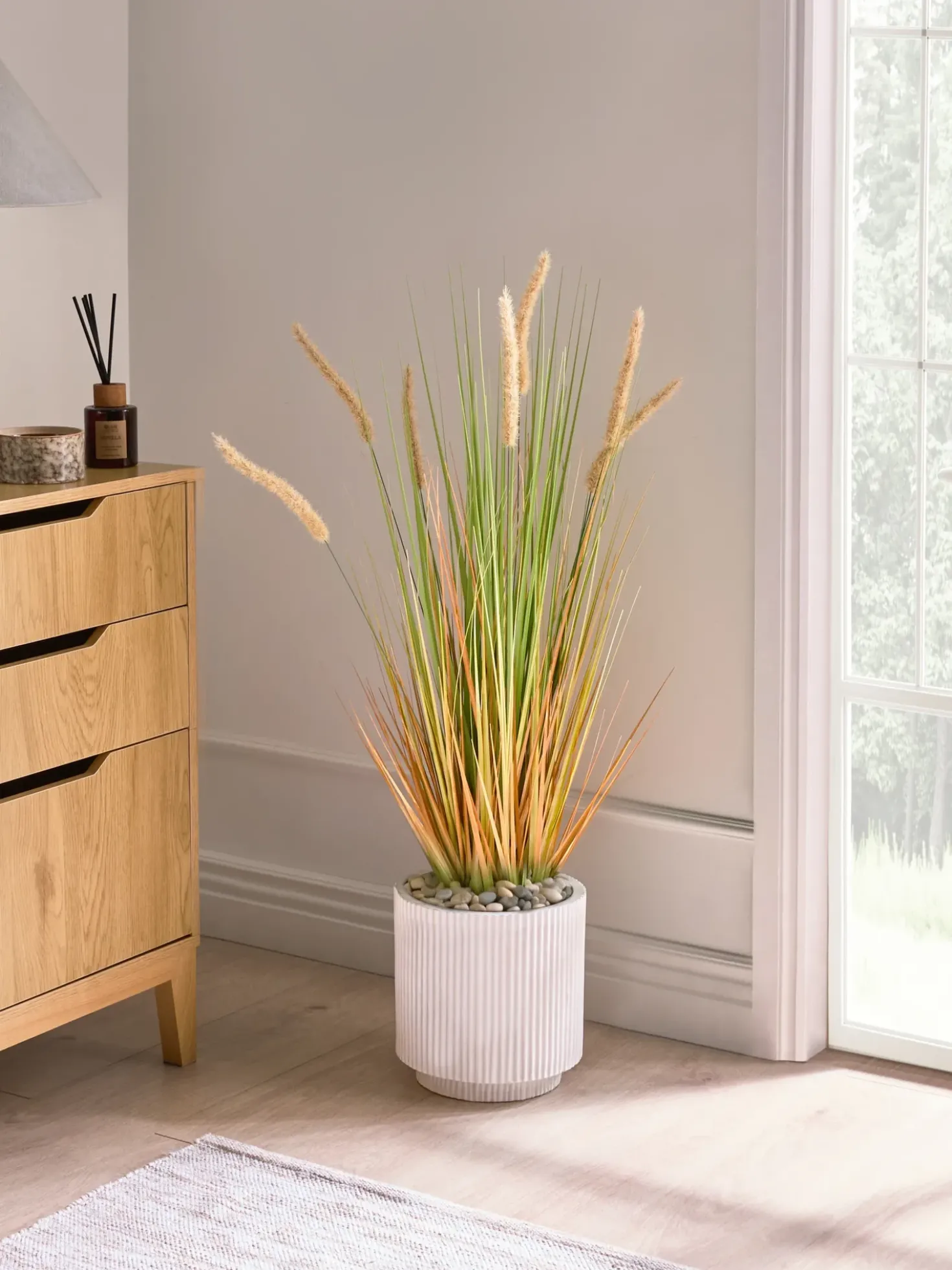 Pianta artificiale BRISTLEGRASS 90 cm Verde