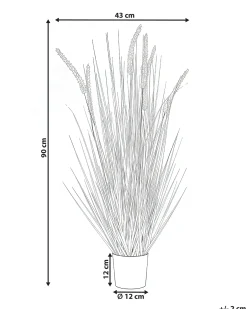 Pianta artificiale BRISTLEGRASS 90 cm Verde